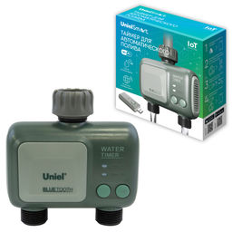 UST-A400 2C/WF IP65 GATEWAY OLIVE Умный таймер Wi-Fi+Bluetooth для автоматического полива. 2 канала. Шлюз в/к. ТМ Uniel