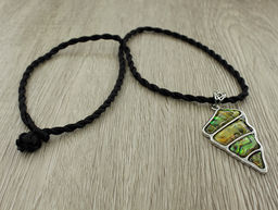 Кулон перламутр "Морская ракушка" гелиотис на витом шнурке