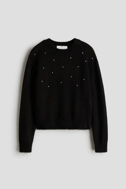 Jersey con detalles de strass