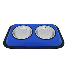 Двойная миска для кошек "Каму", синяя, 270 мл AECDDC - 01