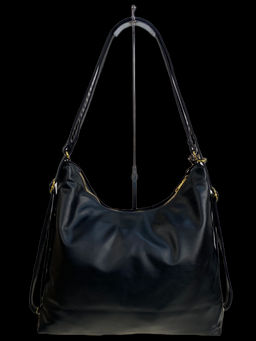 Женская сумка из искусственной замши, цвет черный - Greta фото 2