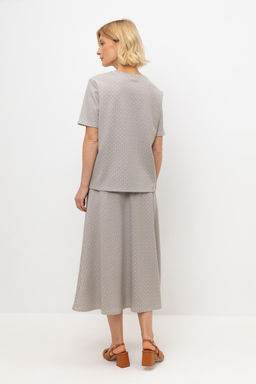 ЕВТ 7029/перламутровое облако,3Д квадраты юбка жен