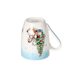 Кружка фарфоровая Доляна Новый год. Игрушки, 350 мл  фото 3