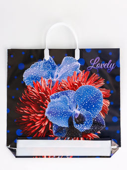 Цена за 5 шт. Пакет Цветочная фантазия, полиэтиленовый, пластиковая ручка, 37?35 см, 90 мкм