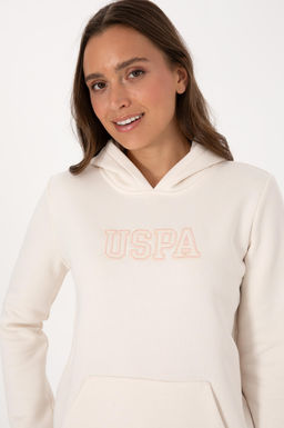 Kad_n Krem _ardonlu Kap__onlu Basic Sweatshirt - U.s. polo assn фото 2