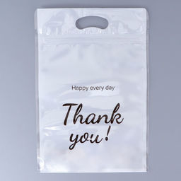 Цена за 50 шт. Пакет подарочный, с zip - lock застежкой, «Спасибо!», 15×23±1 см