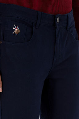Erkek Lacivert Regular Fit Kanvas / Chino Pantolon