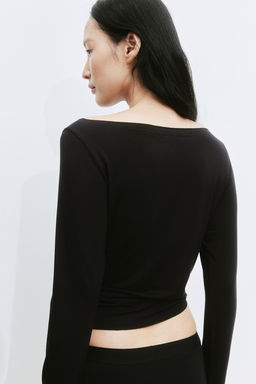 Camiseta con escote barco - H&m фото 5