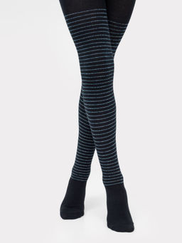 Цена за 3 пары! Гладкие детские колготки черного цвета в полоску - Mark formelle фото 2