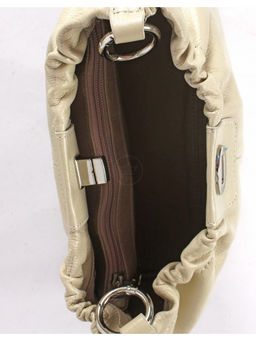 Сумка женская натуральная кожа XYN-3575, 1отд+еврокарман, плечевой ремень, молочный SALE 264903 - Adelia фото 3