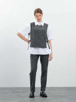 Серые зауженные брюки virele