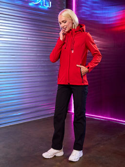 Женская мембранная куртка виндстоппер на флисе Azimuth Сияние 124/23983_711 Красный  фото 11