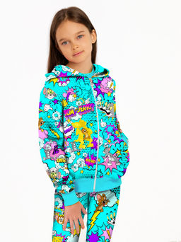 Толстовка "Tom & Jerry",бирюзовый