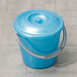 Ведро с крышкой «Соло», 7 л, перламутровое бирюзовое