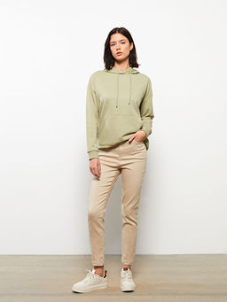 Y?ksek Bel Dar Fit D?z Gabardin Kad?n Pantolon