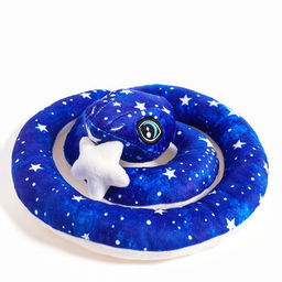 Мягкая игрушка Змея, 20 см, лунная, со звездой - POMPOSHKI фото 6