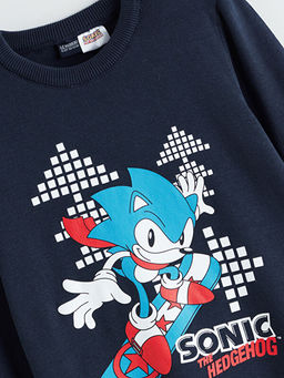 Sonic Bask?l? Erkek ?ocuk Triko Kazak