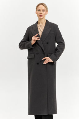 Пальто женское демисезонное 26830 (базальт/рубчик) - Kankan фото 13