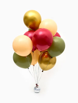 Воздушные шары латексные 12" "Оливковый, бежевый, золотой, кофейный микс" набор 25 штук