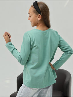 Лонгслив детский "Школьный" малахит