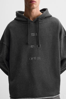 FADED PRINT HOODIE - Zara фото 5