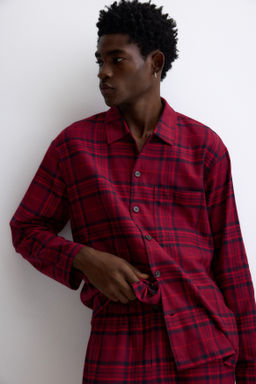 Camisa y pantal?n de pijama en franela - H&m фото 6