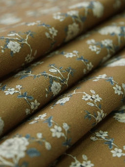 Импорт. хлопок Digital Цветущие дорожки цв.оливково-коричневый, ш.1.4м, хлопок-100%, 135гр/м.кв - Купава фото 6