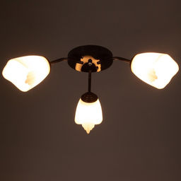 Люстра «Оникс» BayerLux 3×15 Вт E27, коричневый, 50×50×15 см