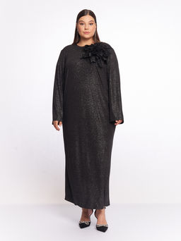 Платье вечернее с цветком 1PP51727BLK60