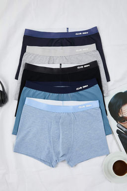 TRENDYOL MAN Cok Renkli 5li Desenli/Duz Paketli Boxer TMNAW25BX00005 - Trendyolmilla фото 3