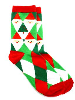 Носки НГ р.35-40 Новогоднее настроение Ромбики