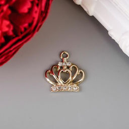 Цена за 5 шт. Декор для творчества стразы Корона 2х2 см - Арт узор фото 2