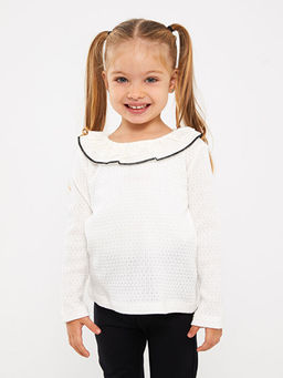 Bisiklet Yaka Uzun Kollu K?z Bebek Ti??rt