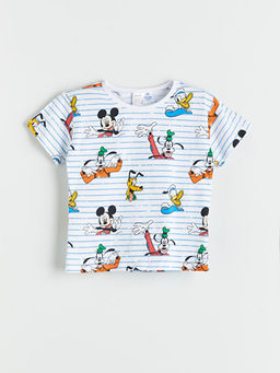 Minnie Mouse Bask?l? Erkek Bebek Ti??rt ve ?ort 2li