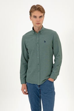 Erkek Koyu Ye_il Uzun Kollu Basic G_mlek Sepette S_rpriz _ndirim - U.s. polo assn фото 3