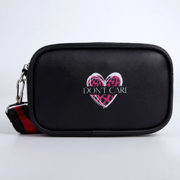 Сумка детская Don't care, иск. кожа, на ремешке, черная, 18х11х6 см - NAZAMOK KIDS фото 3