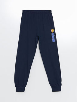 Beli Lastikli Barcelona Bask?l? Erkek ?ocuk Pijama Alt