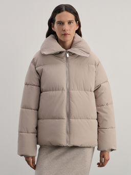 Куртка женская с широким вязаным воротником / Zarina  фото 3