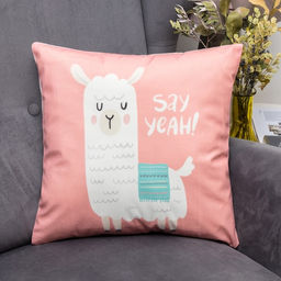 Наволочка декоративная Этель Лама 40х40 см, велюр  фото 4