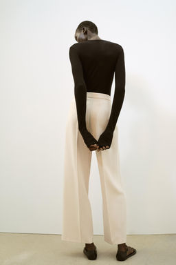 STRAIGHT-LEG HIGH-WAIST TROUSERS - Zara фото 13