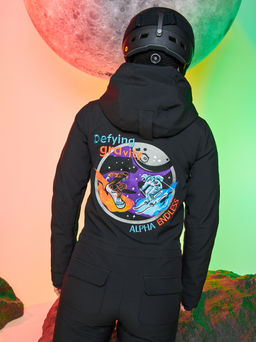 Женский сноубордический горнолыжный комбинезон Alpha Endless Aeternitas 223/2305 BLK - Черный  фото 29