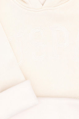 Кремовый базовый свитшот для девочек Неожиданная скидка в корзине - U.s. polo assn фото 5