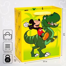 Пакет подарочный, 23×27×11.5 см, упаковка, Микки Маус