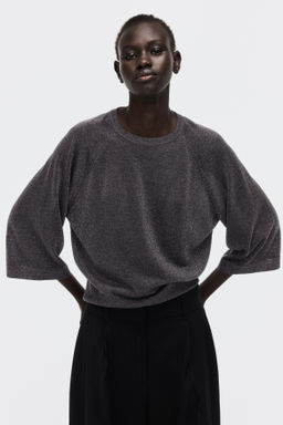 Top de punto fino con brillo - H&m фото 6