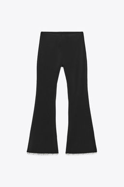 FLARE STRETCH TROUSERS WITH FAUX PEARLS - Zara фото 5