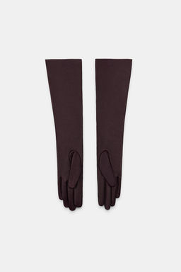 100% LEATHER LONG GLOVES - Zara фото 5