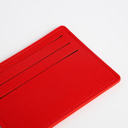 Картхолдер, на 6 карт, отделение для купюр, красный