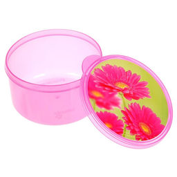 Цена за 2 шт. Ланч - бокс круглый Цветы, 500 мл - Сима-ленд фото 2