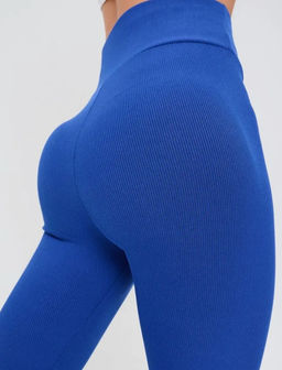 K11798 Легинсы в рубчик СИНИЙ