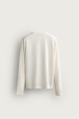 CAMISETA CUELLO PANADERO C??AMO - VISCOSA / Blanco roto - Zara фото 8